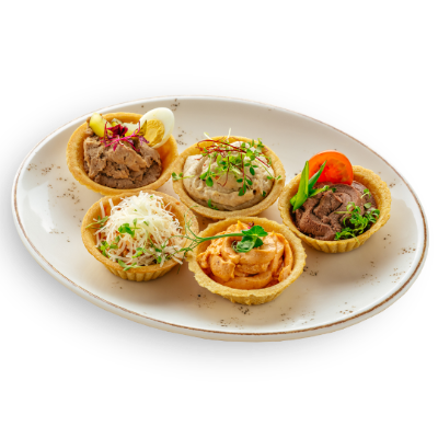 Тарталетки с паштетом из куриной печени