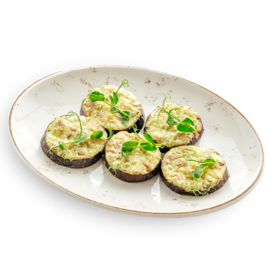 Бочонки из баклажанов с курицей
